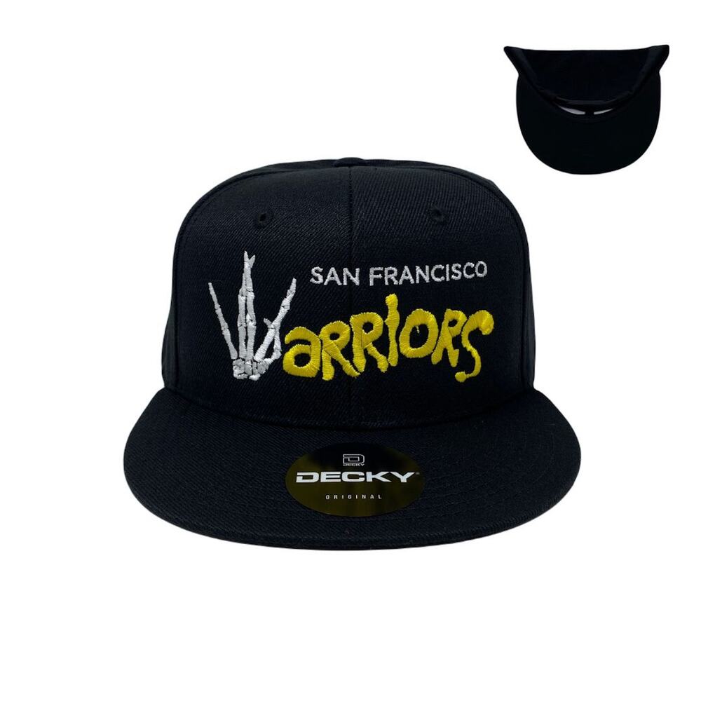 San Francisco Warriors Bone Snapback Hat All Black